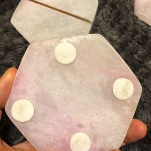 Dining - Rose quartz coasters Dining - Rose quartz coasters